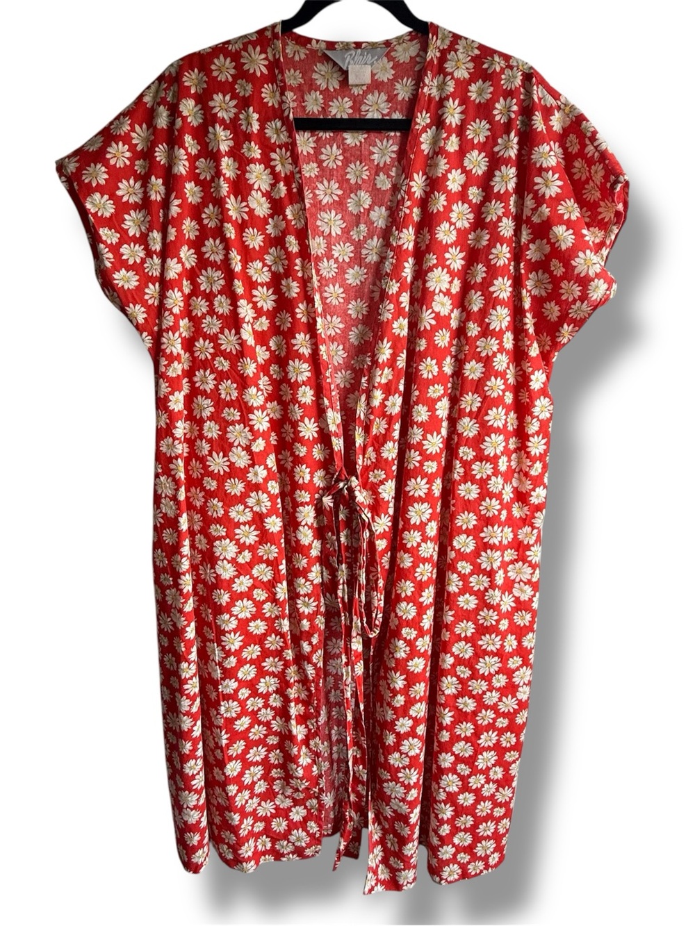 80s Blair Floral Daisey Print Vintage House Wrap Dress Sz Lg